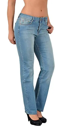 Produktbild ESRA Stretch Damen Jeans Hose High Waist Straight Leg bis Übergröße G300