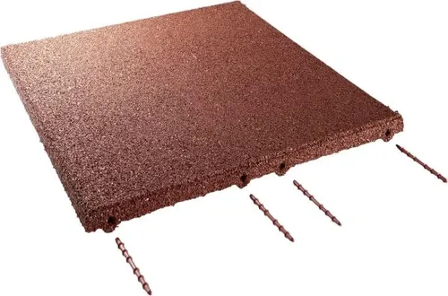 Profimat Fallschutzplatten 50 x 50 x 3 cm oxydrot Matten Fallschutzmatten