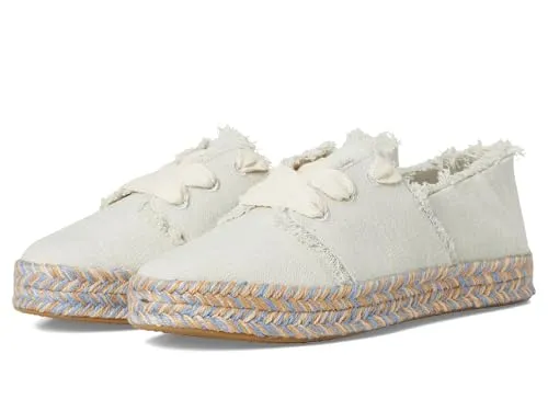 TOMS Damen Espadrilles - Carolina LACE UP 10021851 in White Onyx - Espadrilles für Damen, stylisch mit Schnürung und aus nachhaltigen Materialien für einen umweltfreundlichen Look.