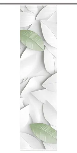 HOME in green Schiebegardine LISON - Halbtransparente Bambusoptik - Fertiggardinen mit 91% Recyclinganteil, ideal für Sichtschutz und Tageslichtspiel. Perfekt für große Fenster, als Raumteiler oder Sichtschutz.