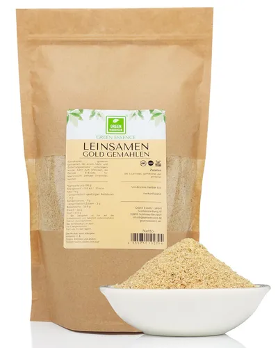 Leinsamen Gold gemahlen 1kg - Cerealien, Müsli & Haferflocken - Geschrotete Leinsamen Gold ohne Zusätze, reich an Omega-3-Fettsäuren und ideal für eine gesunde Ernährung.
