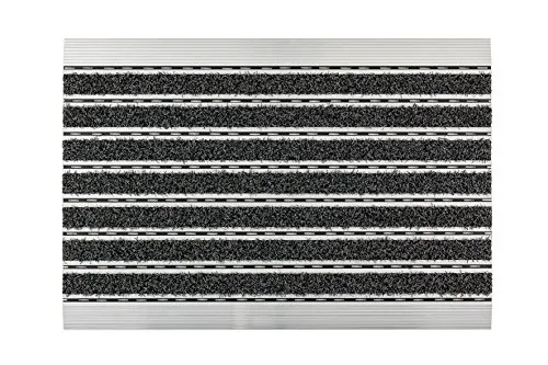 Astra Fußmatten – Anthrazit mit Aluminiumrahmen - Robuste Fußmatte für Innen- und Außenbereiche, extrem strapazierfähig und pflegeleicht – ideal für viel Fußverkehr und alle Wetterbedingungen.