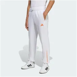 adidas SLOGAN FLEECE-HOSE für Kinder in weiß von adidas