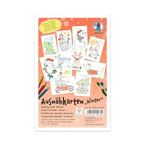 URSUS Sticken Ausnähkarten Winter von Ursus