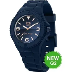 Ice-Watch ICE generation Solar Blue RG - Blaue Herrenuhr mit Silikonarmband - Armbanduhren für Herren: Solarbetriebene Uhr mit elegantem Design, die edle Farben und hochwertige Materialien vereint - perfekt für jeden Anlass.
