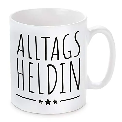 Herzbotschaft Tasse mit Motiv Modell: Alltagsheldin