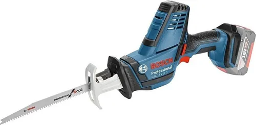 Bosch Professional GSA 18V-LI C Akku-Säbelsäge - Sägen, leistungsstarke Akku-Säbelsäge mit werkzeuglosem Bosch SDS-System für einfachen Blattwechsel, ideal für präzise Schnitte in Holz und Metall.