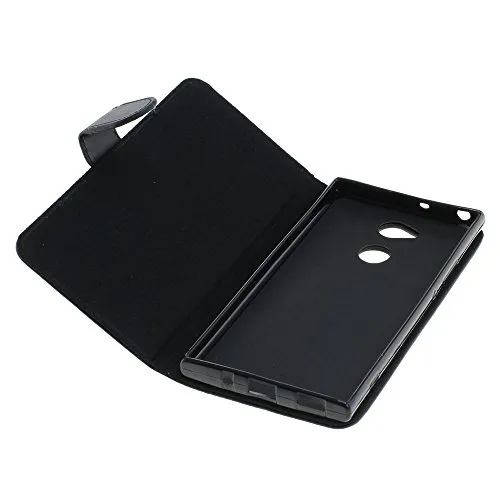 Mobilfunk Krause - Book Case Etui Handytasche Tasche Hülle für Sony Xperia XA2 Ultra (Schwarz)