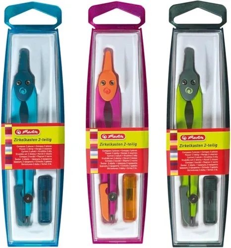 herlitz Zirkelkasten 2-teilig zufällige Farbe (1 Set)