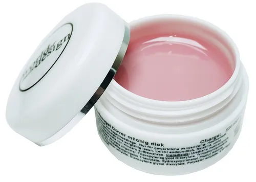 World of Nails-Design BasicLine UV-Gel Aufbaugel cover light milchig - Gel für Nageldesign, ideal für Naturnagelverstärkung und -verlängerung, milchig-transparent nach dem Aushärten, sehr haltbar und elastisch für einen natürlichen Babyboomer Look.