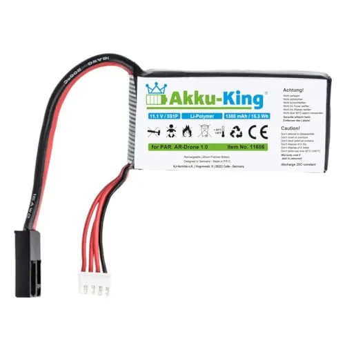 Akku kompatibel zu Parrot AR.Drone Quadrocopter - Li-Polymer 1380mAh