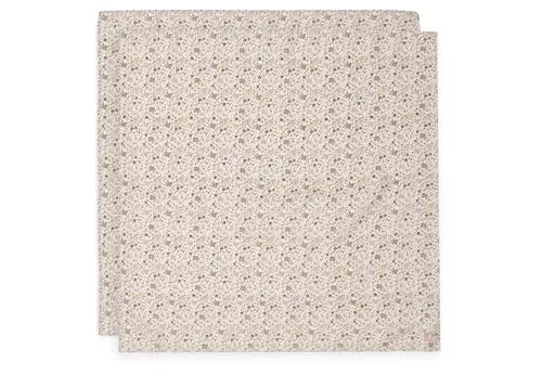 Jollein Mulltücher Baby – Flower Fairies – 2er Pack – 115x115cm – 100% Baumwolle – Spucktücher Baby – Babydecke Musselin – OEKO-TEX Zertifiziert
