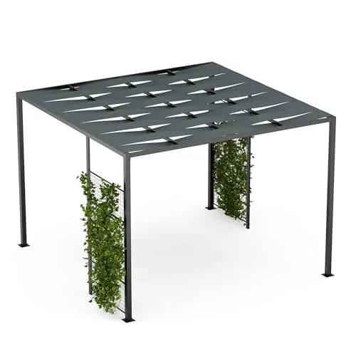 Blumfeldt Pavillon 3x3 - Wetterfest und Stabil für ganzjährige Nutzung - Pavillons: Robuster, pulverbeschichteter Stahlrahmen und PA-beschichtetes Dach bieten Schutz vor Sonne und Regen, ideal für deine Outdoor-Oase.