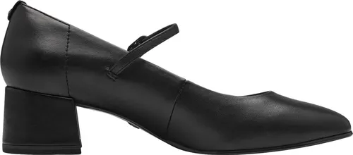Tamaris Damen Pumps Riemchen Leder Blockabsatz 1-22311-43, Größe:40 EU, Farbe:Schwarz - Elegante Damen Pumps aus weichem Leder mit Riemchen und rutschfestem Blockabsatz für optimalen Komfort und Halt, ideal für Alltag und besondere Anlässe.