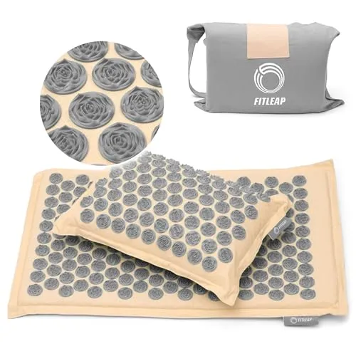 Fitleap Akupressurmatte Set mit Kissen und Tasche