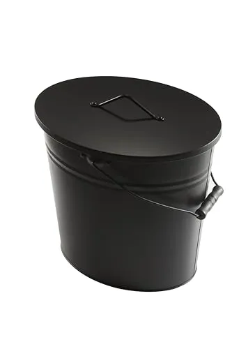 EL Fuego® Ascheeimer 15 Liter – Robuster Metall-Aschebehälter für Kamin und Ofen