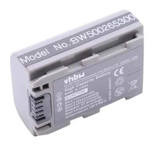 vhbw Kamera-Akku passend für Sony DCR-DVD Serie DCR-DVD905, DCR-DVD905E, DCR-DVD92, DCR-DVD92E Camcorder (600mAh, 7,2V, Li-Ion) 600 mAh