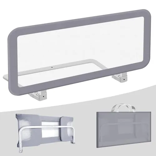 YIKANWEN Tragbare Bettgitter 175cm, Bettschutzgitter für Kinder ab 0 Monate-10 Jahren, Rausfallschutz für Kinderbetten,Boxspringbetten