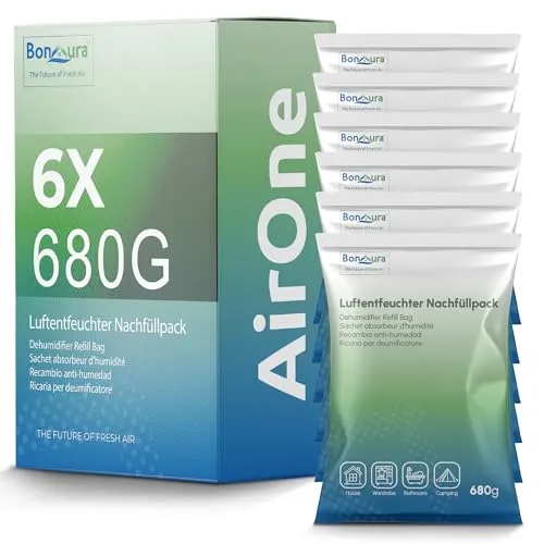 BonAura® Luftentfeuchter Nachfüllpack 6x 680g von BonAura