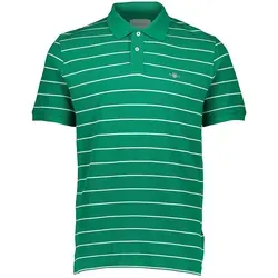 Gant Poloshirt in Grün, Größe L, Herren - Herren Plussize Poloshirt von Gant in Grün, aus reiner Baumwolle für optimalen Tragekomfort. Mit Polokragen und stilvollem Streifenmuster, perfekt für lässige Anlässe.