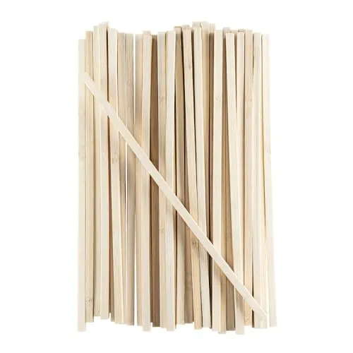 Ideen mit Herz Holzstäbe | 50 Stück | eckig | 30 cm lang | 8 mm x 8 mm | glatt geschliffen | Bambus | Stab kürzbar | für Dekoration, Modellbau, Basteln, DIY (quadratisch)