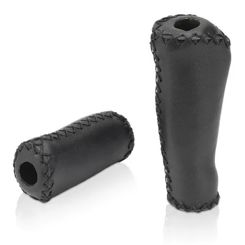 XLC Fahrrad Griffe GR-G11 schwarz, Lederoptik, 135/92mm Lenkergriffe