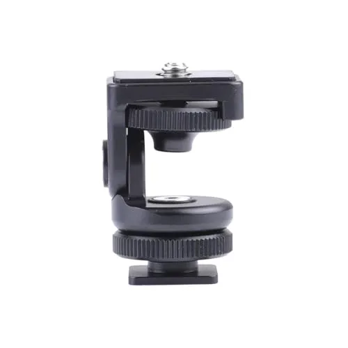 SUNWAYFOTO HB-02 Kamera Monitor Mount mit Kaltschuhadapter, 360° drehbar und neigbar, Kamera Blitzschuh Adapter, Cold Shoe,1/4