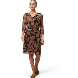 Meshkleid - Schwarz - 36 - Kleider: Figurbetontes Meshkleid in Schwarz mit grafischem Muster, ideal für einen lässigen Look und besondere Anlässe.