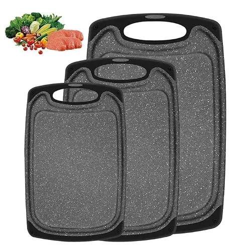 NEXROLA Schneidebrett Set 3er in 3 Größen (bis 40x24cm)