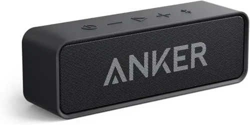 Anker SoundCore Kompakter Bluetooth Lautsprecher - Tragbare Bluetooth-Lautsprecher mit 24 Stunden Akkulaufzeit, intensivem Bass und integriertem Mikrofon für flexibles Telefonieren.