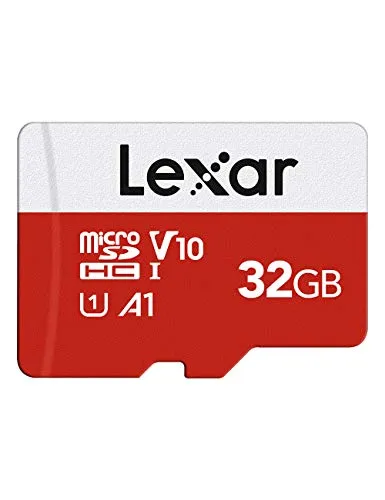 Lexar Micro SD Karte 32GB, Speicherkarte Micro SD mit Adapter, Bis zu 100 MB/s Lesegeschwindigkeit, UHS-I, U1, A1, V10, C10, 4K UHD microsdxc SD Karte für Kamera, Smartphone