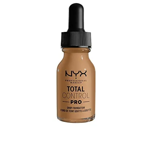 Produktbild NYX Professional Makeup Total Control Pro Drop Foundation, Flüssiges Make up, Individuelle und aufbaubare Deckkraft, Vegane Formel, True-to-Skin Finish, 13 ml, Farbton: Golden