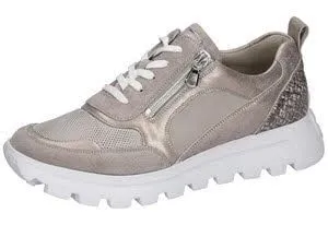 Waldläufer H-Ajala sky Damen Sneaker low - Bequeme Sneakers in Blau, Größe 6.5 - Wanderschuhe mit herausnehmbarer Decksohle, ideal für lose Einlagen. Hoher Tragekomfort dank Weite H und flexibler Laufsohle. Sportiver Look mit seitlichem Reißverschluss.