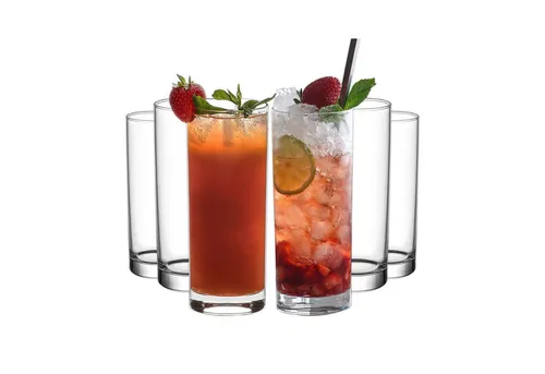 LAV Gläser-Set Liberty Longdrinkglas, 6-tlg., Glas, 6er Set, 360ml, ideal für Longdrinks, Wasser, Softdrinks, Säfte