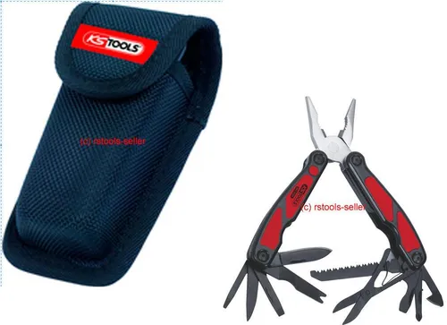 KS Tools Multifunktions-Zange mit LED-Lampe, Messer, Flaschenöffner Multitool