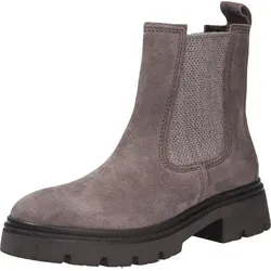 GABOR Chelseaboots Damen, Gr. 38,5, taupe - Modische Chelseaboots aus grauem Veloursleder mit elastischem Einsatz und Blockabsatz, ideal für Business-Anlässe. Genießen Sie die Gabor BEST FITTING-Ausstattung für optimalen Tragekomfort.