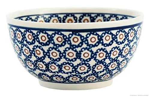 Original Bunzlauer Keramik Schüssel/Schale mit Innendekor Ø14,0cm im Retro-Dekor 4