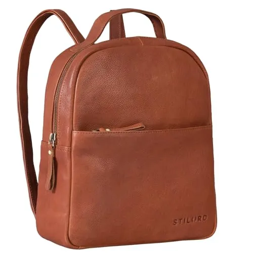 STILORD 'Kayla' Damen Rucksack Leder Elegant klein - Damen-Rucksackhandtaschen aus hochwertigem Vintage Echtleder mit Anti-Diebstahl-Fach, ideal für stilvolles Ausgehen und Shopping.
