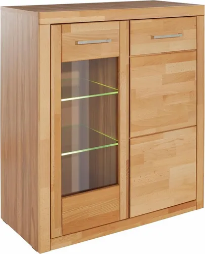 Home affaire Vitrine aus teilmassiver Kernbuche