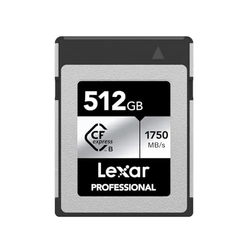Lexar Professional 512GB CFexpress Karte, Typ B CFe Karte, bis zu 1750MB/s Lesegeschwindigkeit, mit PCIe Gen3x2, kompatibel mit DSLR, rückwärts mit XQD Kamera