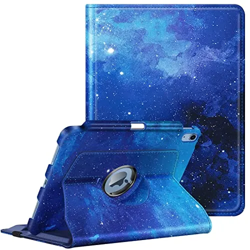 Fintie Hülle für iPad 11 Generation 11 Zoll 2025 (A16), iPad 10 Generation 10.9 Zoll 2022 mit Pencil Halter - Schutzhülle Cover mit 360 Grad drehbarem Ständer und Auto Schlaf/Wach, Sternenhimmel
