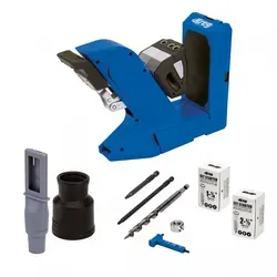 KREG Pocket Hole Jig 720 - Taschenloch Bohrschablone für präzise Verbindungen - Sägeblätter und Zubehör – inkl. Stufenbohrer, Bit und Schrauben für einfache und schnelle Holzverbindungen.