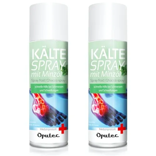Produktbild 400ml Oputec Kältespray Eisspray Sport: Erste-Hilfe-Spray bei Sportverletzungen, Schmerzen und Schwellungen (Minze)