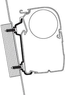 Thule Omnistor 5200/8000/4200 Adapter für Ford Transit Hochdach