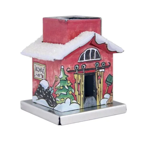 KNOX Räucherhaus Heizhaus, Mini-Räucherhaus 4,5cm aus Metall