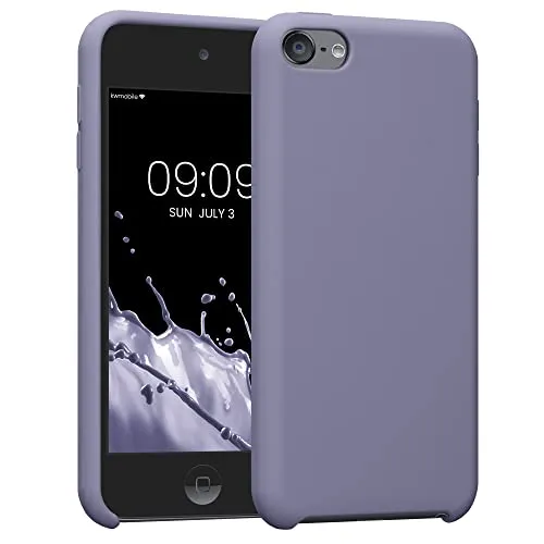 kwmobile Schutzhülle kompatibel mit Apple iPod Touch 6G / 7G (6. und 7.Generation) - Hülle Silikon gummiert - Cover Case in Soft Blue Lavender