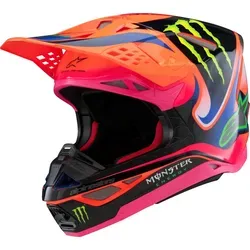Alpinestars Supertech M10 Deegan Monster Cross-Helm Schwarz/Pink S - Leichter Carbon-Motocrosshelm mit hervorragender Belüftung und optimalem Sitz. Ideal für maximale Sicherheit und Komfort beim Fahren. ECE 22.06 geprüft.