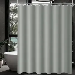 Lerores Duschvorhang 180x190cm Grau - Hochwertiger Duschvorhang in Grau, ideal für jedes Bad. Mit beschwertem Saum für sicheren Halt, wasserabweisend und pflegeleicht. Inklusive 12 Haken für einfache Montage. Perfekt für Zuhause, Wohnmobil oder Hotel.