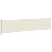 vidaXL Ausziehbare Seitenmarkise 140x600 cm Creme - Sichtschutz für Terrasse und Balkon - Sichtschutzmarkise aus UV-beständigem und wasserabweisendem Polyester, ideal zum Schutz vor Wind und Sonne. Mit automatischer Aufroll-Funktion für einfachen Gebrauch.