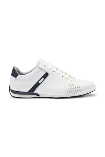 BOSS Men Saturn_Lowp_lux4 A_N Sneaker White 42 EU von BOSS